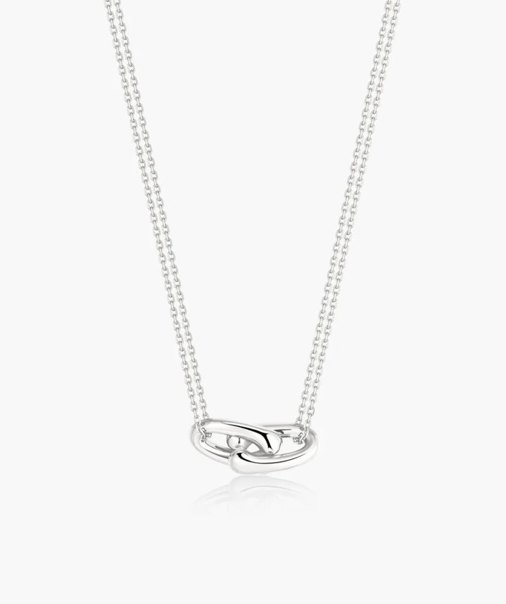 ANIA HAIE Silver Interlocked 40.5-45.5cm Necklace N078-07H