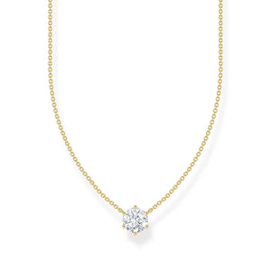 THOMAS SABO NECKLACE with White Zirconia Pendant - Gold TKE2210Y