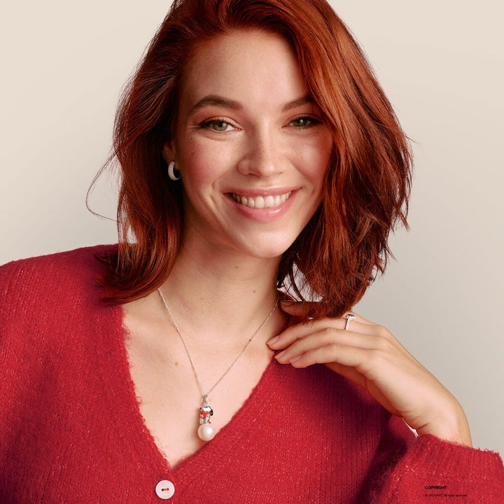 THOMAS SABO Silver Snoopy Pendant with Heart on Snowball Peanuts TPE991