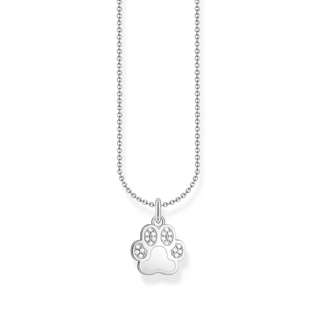 THOMAS SABO NECKLACE with Paw Pendant and White Zirconia TKE2215