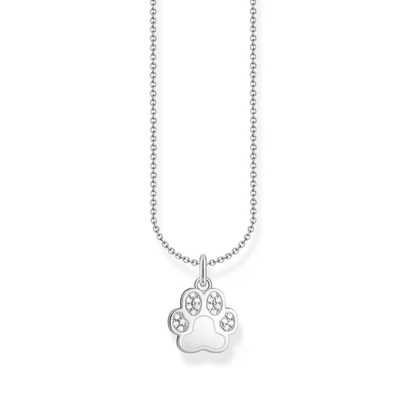 THOMAS SABO NECKLACE with Paw Pendant and White Zirconia TKE2215