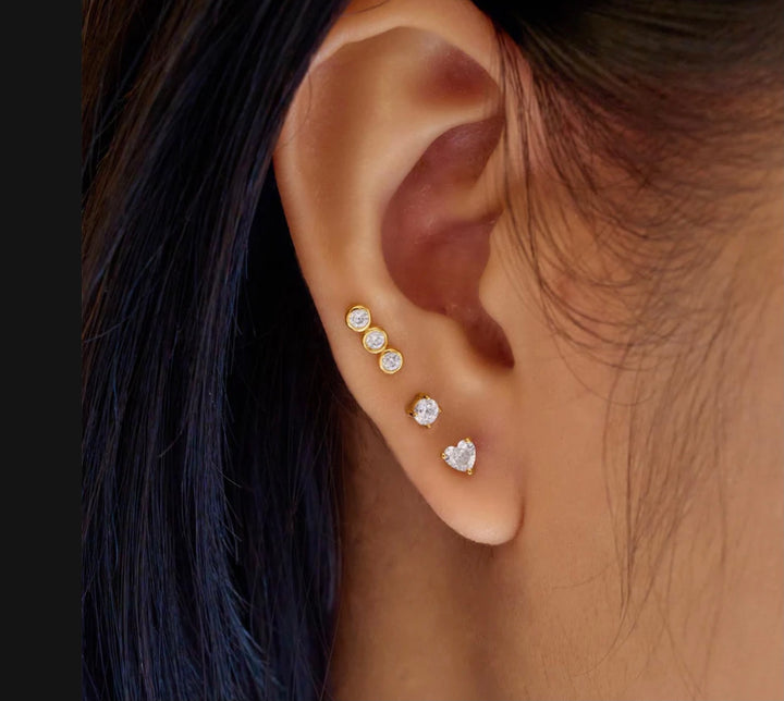 Ania Haie Gold Heart Barbell Single Earring E070-02G