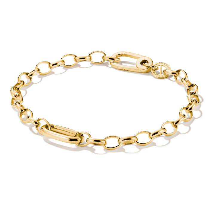 Thomas Sabo Gold-Tone Stainless Steel Charm Club Bracelet with Connect Link TC1202SY