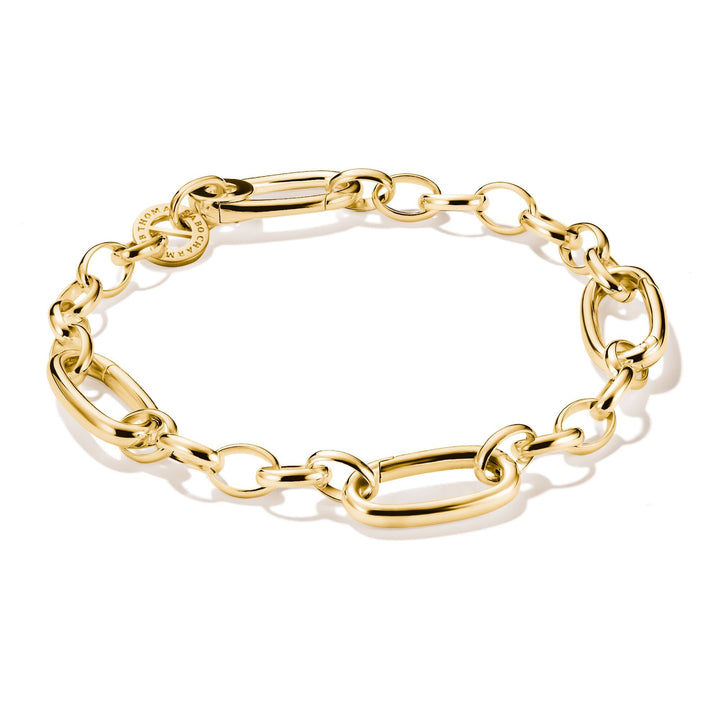 Thomas Sabo Gold-Tone Stainless Steel Charm Club Bracelet with 3 Connect Links TC1203SY