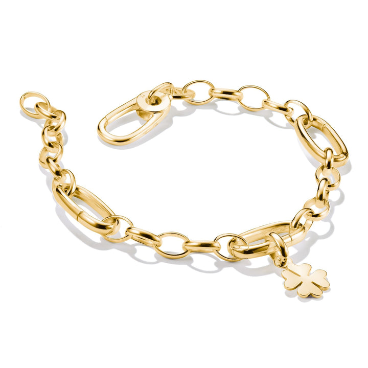 Thomas Sabo Gold-Tone Stainless Steel Charm Club Bracelet with 3 Connect Links TC1203SY