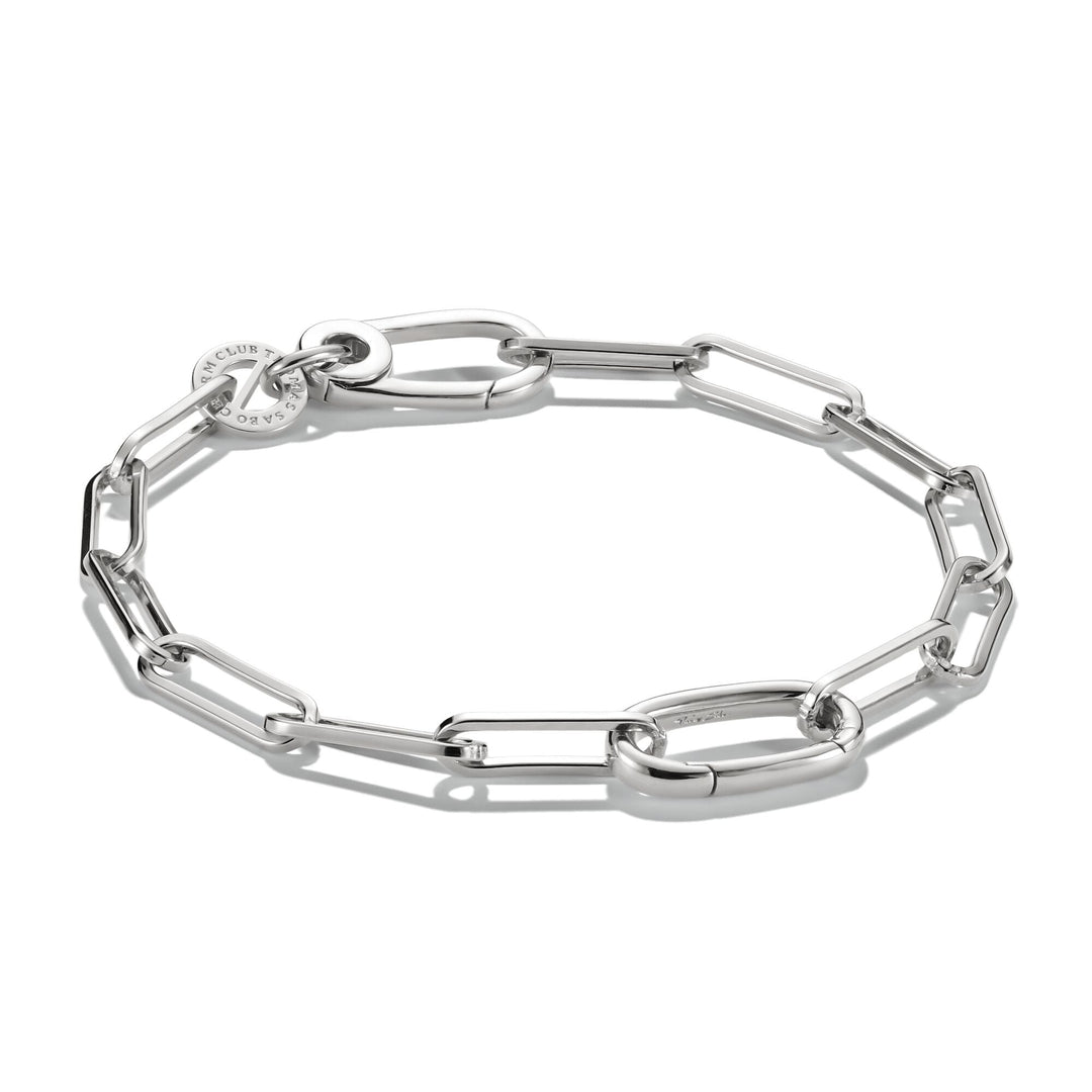 Thomas Sabo Silver-Plated Charm Club Chunky Link Bracelet TC1205M
