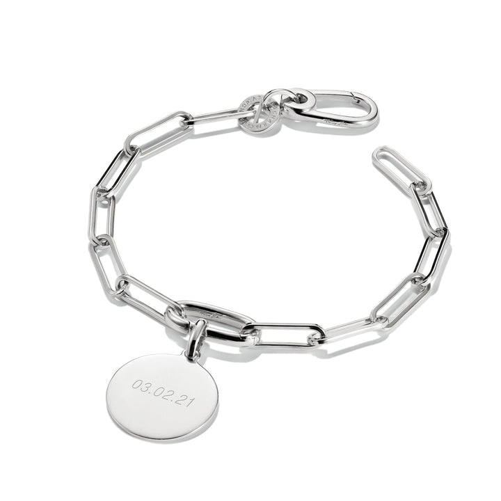 Thomas Sabo Silver-Plated Charm Club Chunky Link Bracelet TC1205M