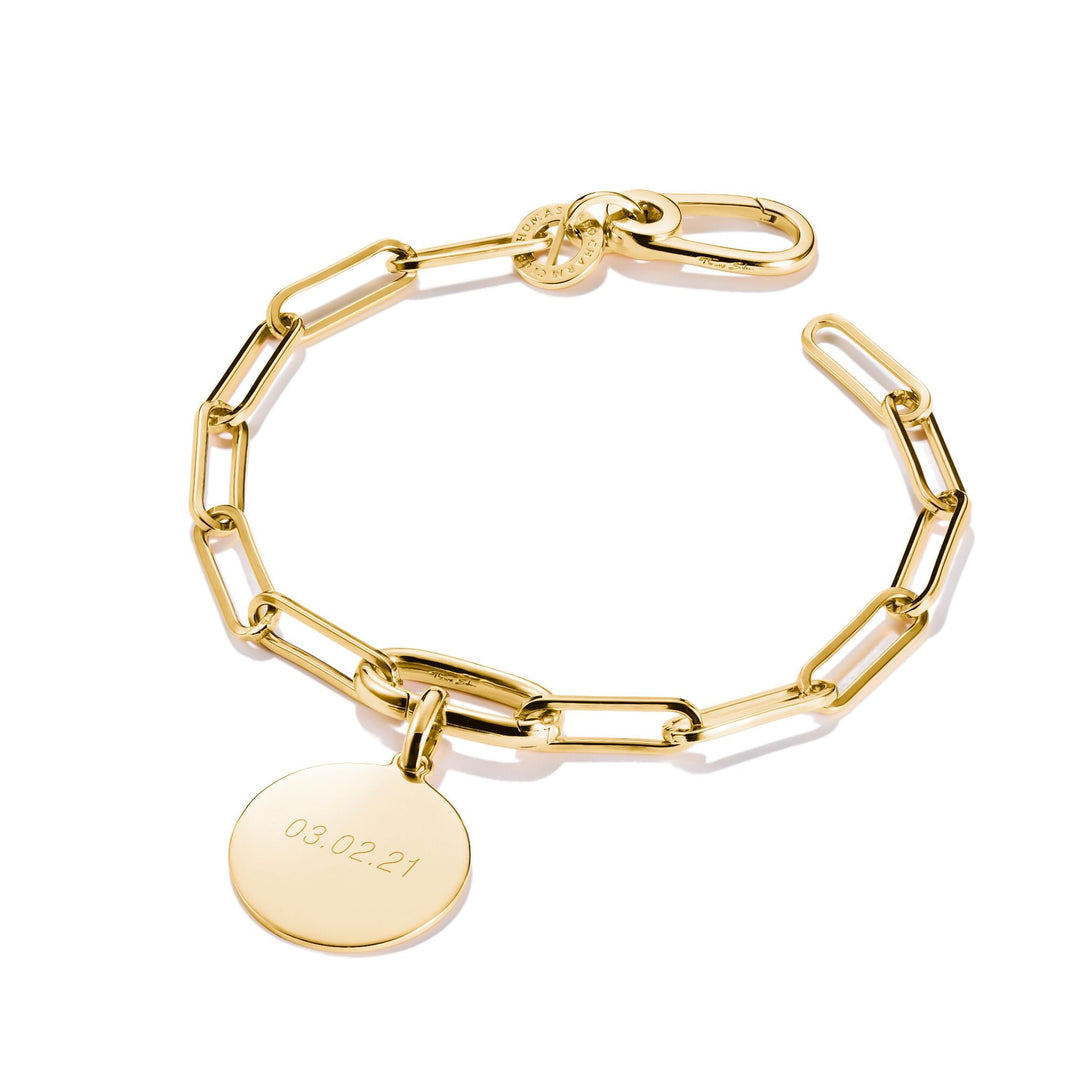 Thomas Sabo Gold-Tone Stainless Steel Charm Club Chunky Link Bracelet TC1205SY