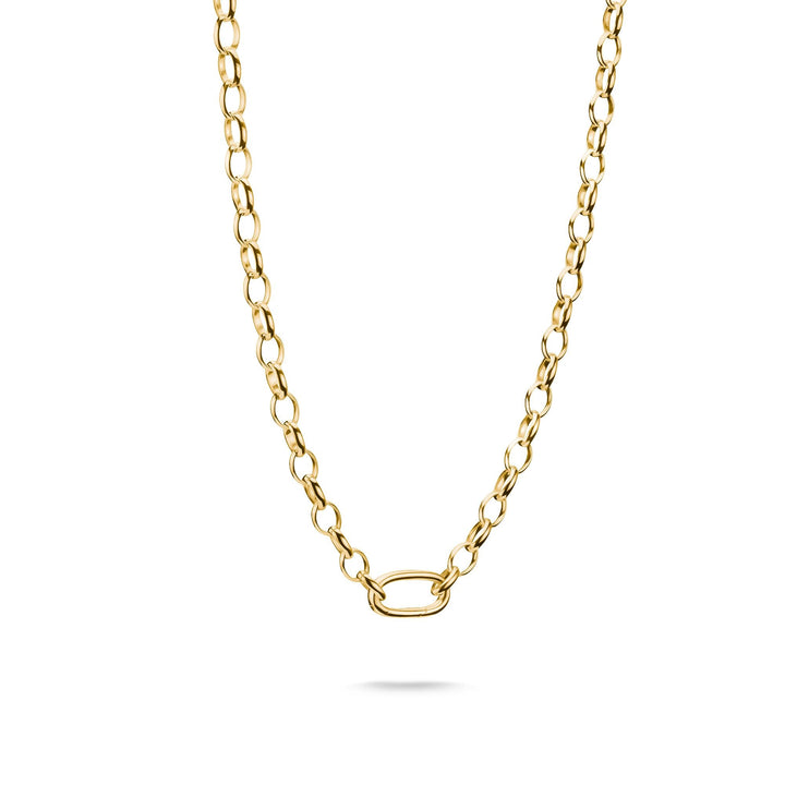Thomas Sabo Gold-Tone Stainless Steel Charm Club Necklace with Connect Link TC1206SY