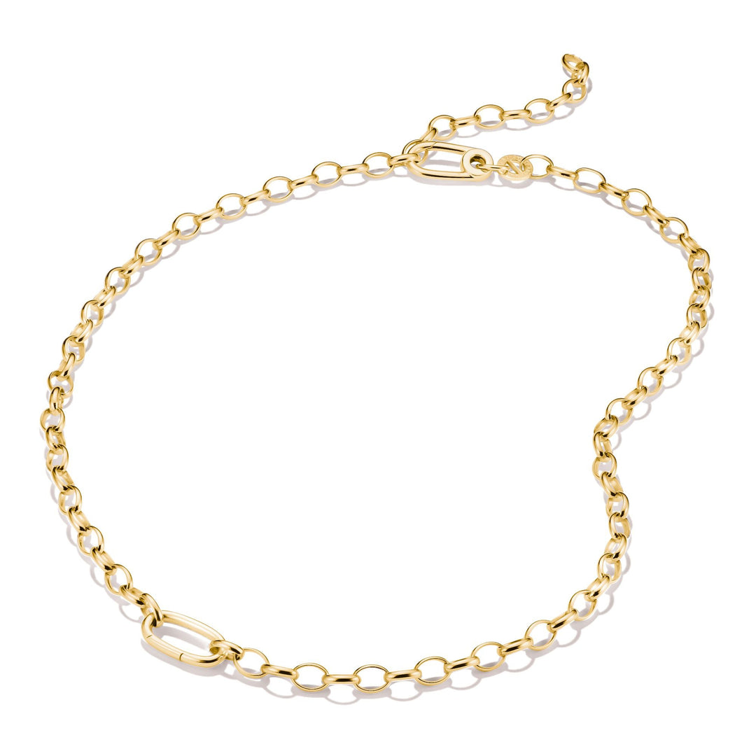 Thomas Sabo Gold-Tone Stainless Steel Charm Club Necklace with Connect Link TC1206SY