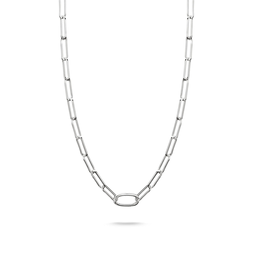 Thomas Sabo Silver-Plated Charm Club Paperclip Necklace TC1207M