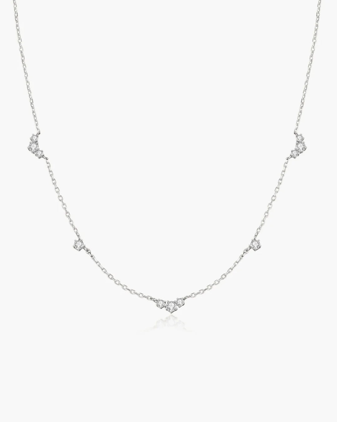 Ania Haie Silver Cluster & Single Station Necklace N079-04H