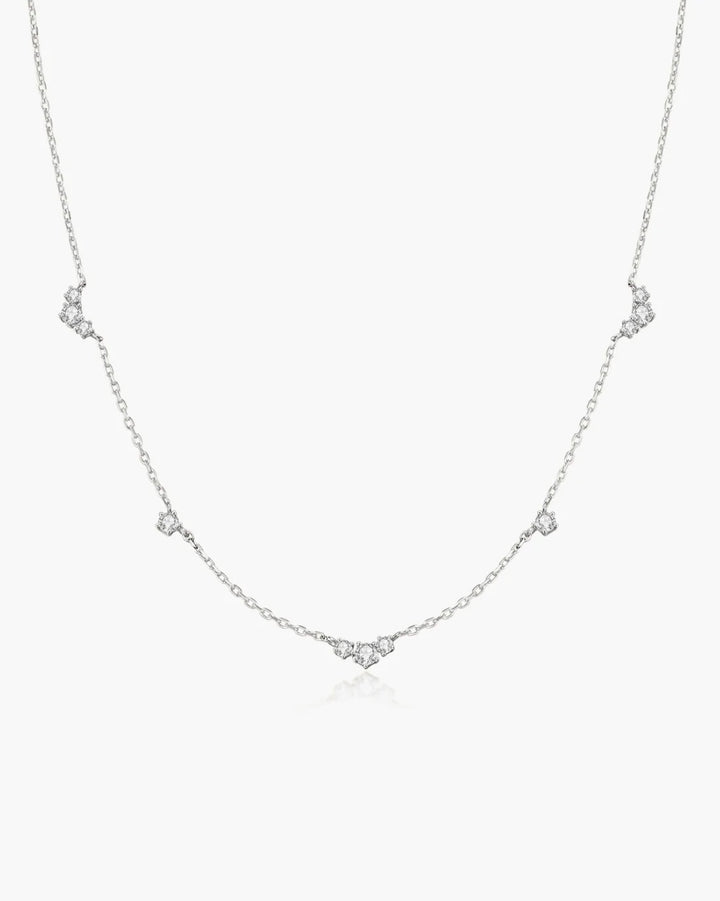 Ania Haie Silver Cluster & Single Station Necklace N079-04H