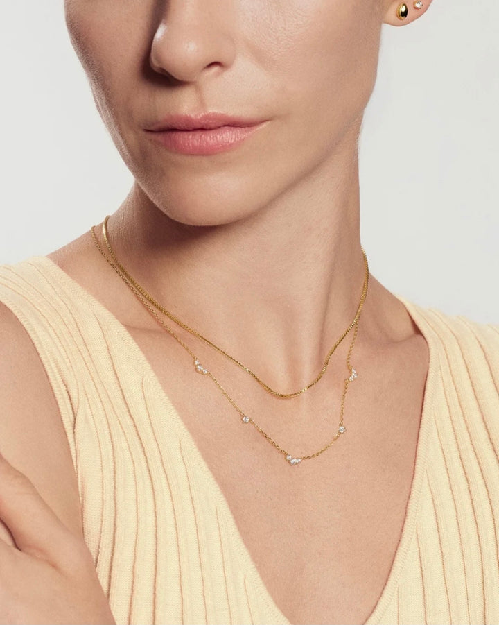 Ania Haie Gold Cluster & Single Station Necklace N079-04G