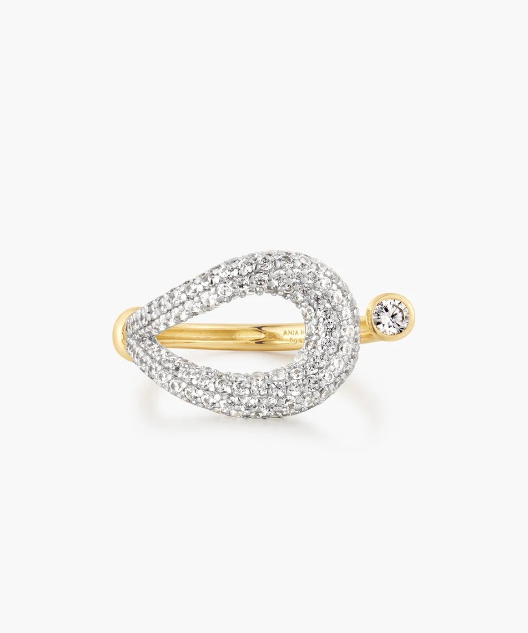 Ania Haie Gold Pavé Knot Adjustable Ring R077-01G