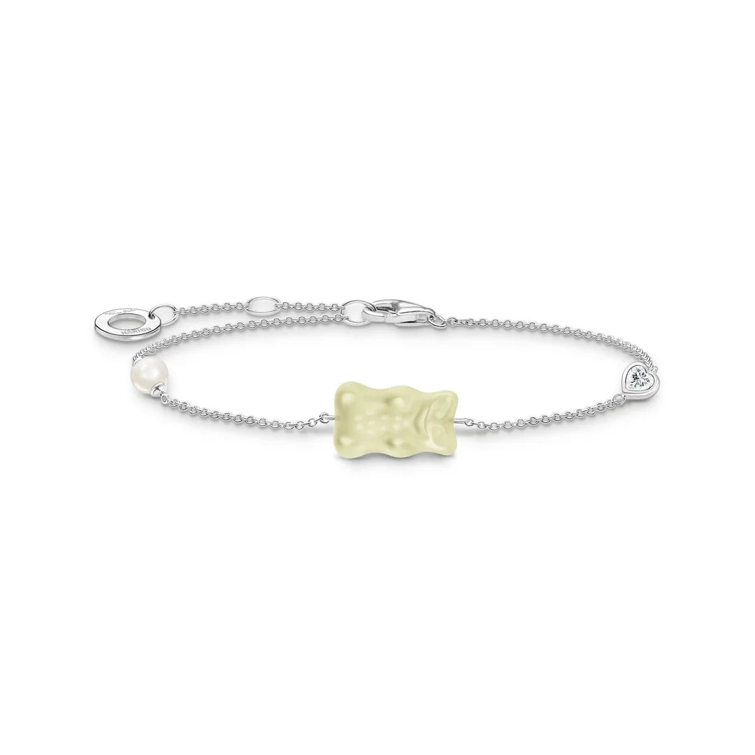 THOMAS SABO BRACELET with White Goldbears, Freshwater Pearl & Zirconia TA2151WH