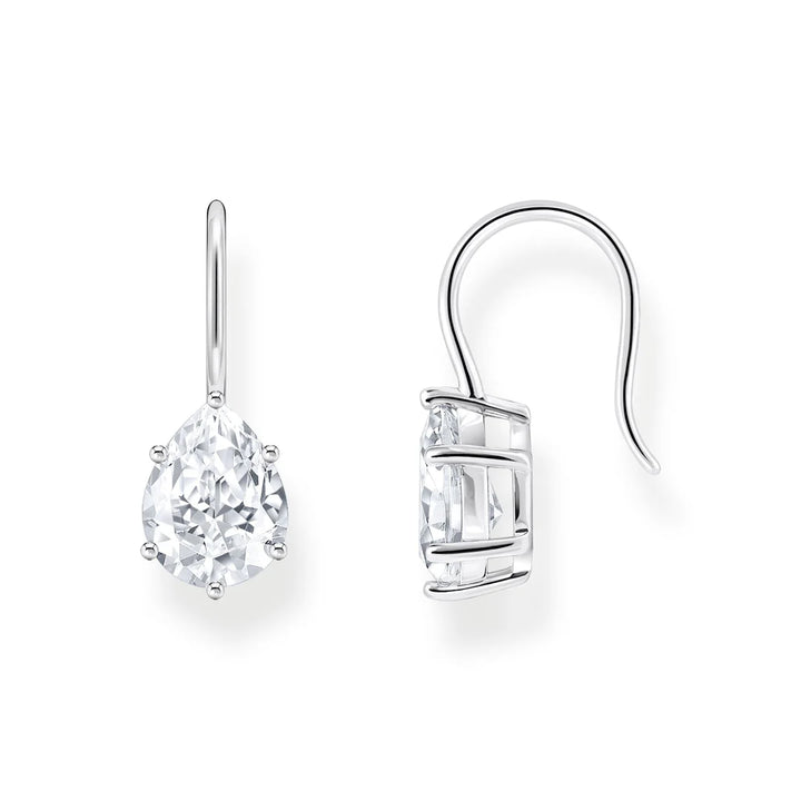 THOMAS SABO EARRINGS With White Drop-Shaped Zirconia - Silver TH2290