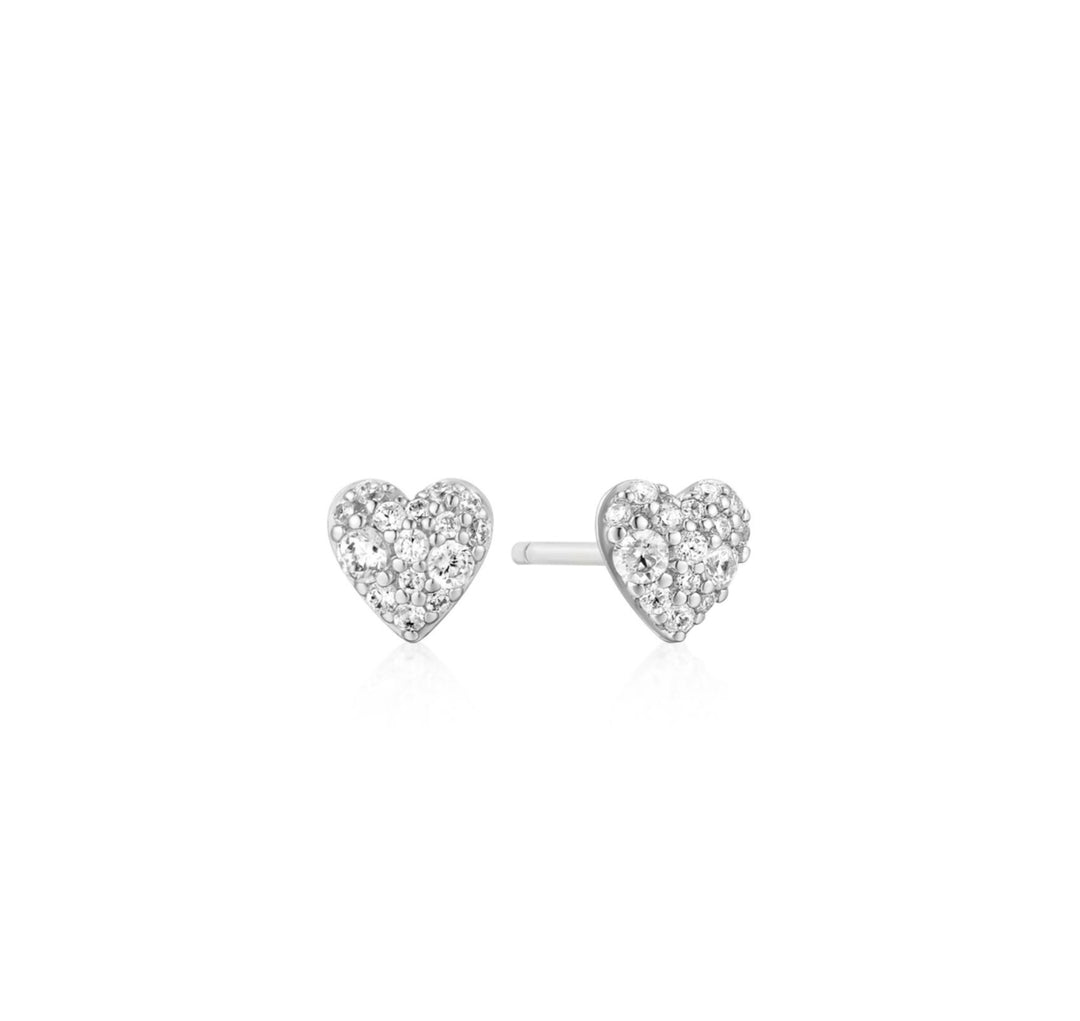 Ania Haie Silver Heart Stud Earrings E074-01H