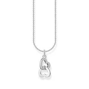 THOMAS SABO NECKLACE with Intertwined Hearts Pendant And Zirconia - Silver TKE2267