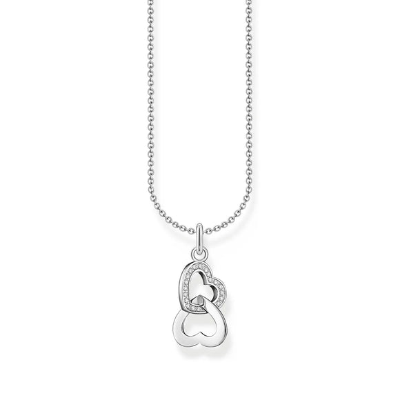 THOMAS SABO NECKLACE with Intertwined Hearts Pendant And Zirconia - Silver TKE2267