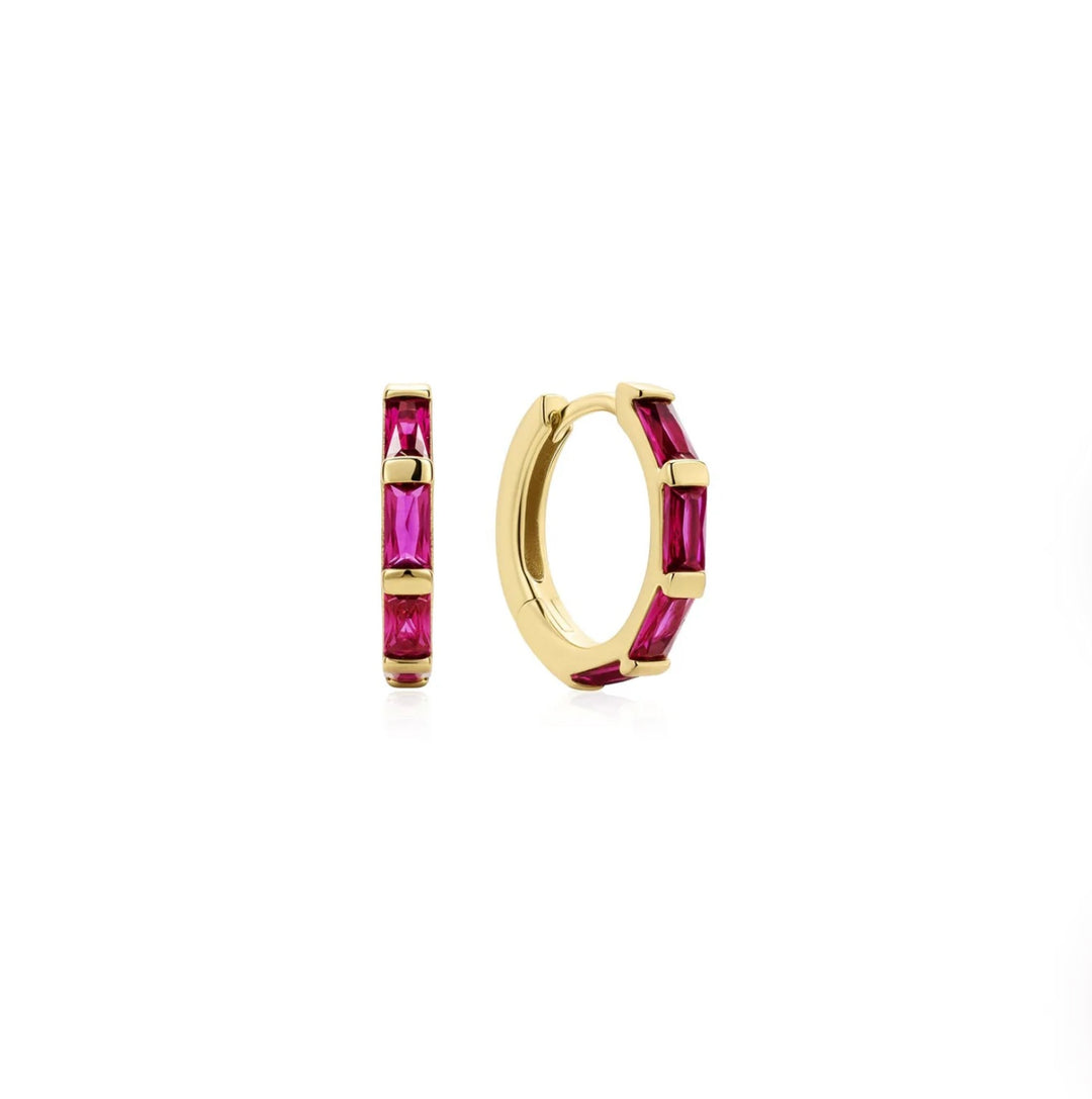 Ania Haie Crimson Huggie Hoop Earrings E071-04G
