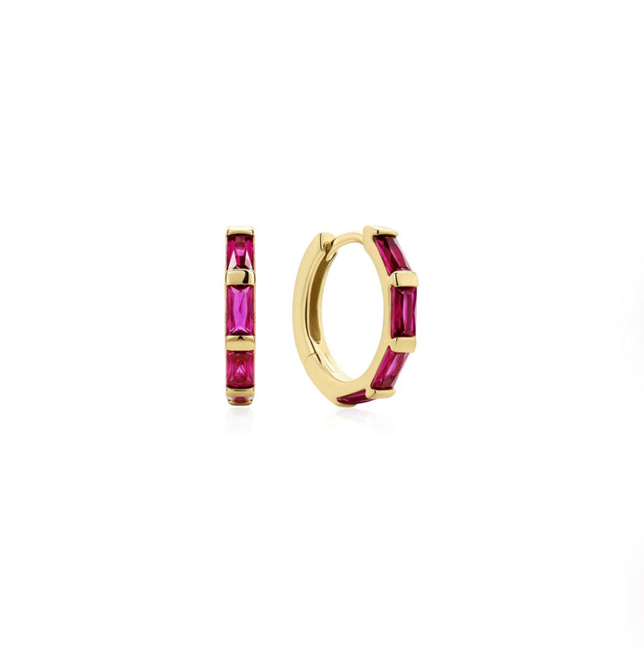 Ania Haie Crimson Huggie Hoop Earrings E071-04G