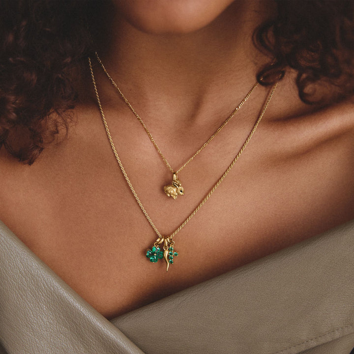 Thomas Sabo Gold-Plated Rabbit Charm with Enamel