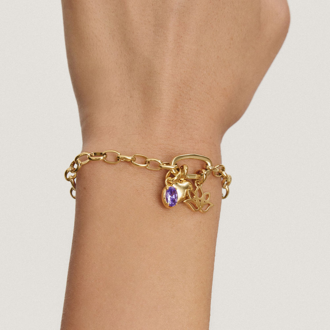 Thomas Sabo Gold-Plated Lotus Flower Charm CCC1363MY
