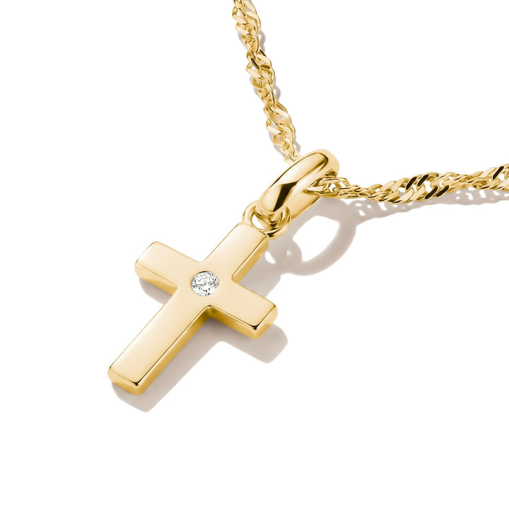 Thomas Sabo Gold-Plated Cross Charm with Zirconia Centre Stone CCC1364MY