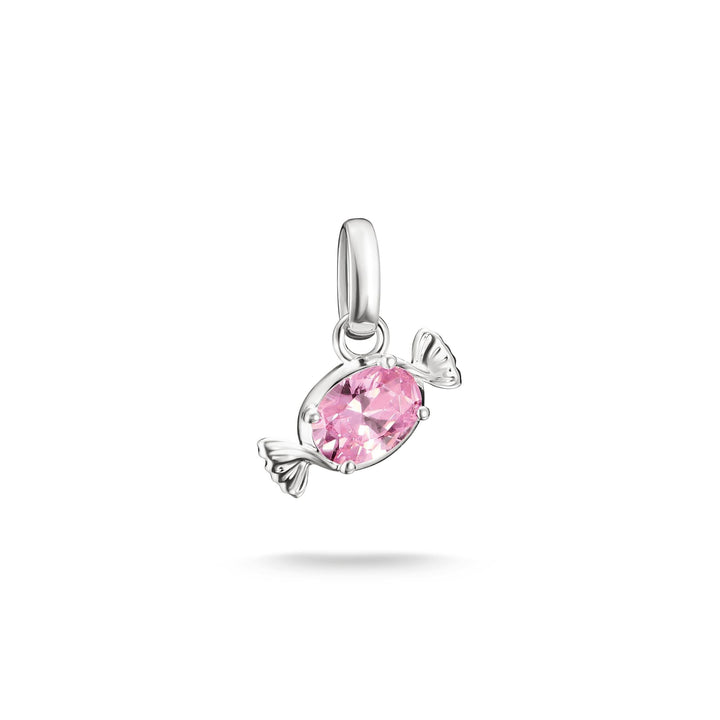 Thomas Sabo Silver-Plated Candy Charm with Pink Zirconia CCC1366M