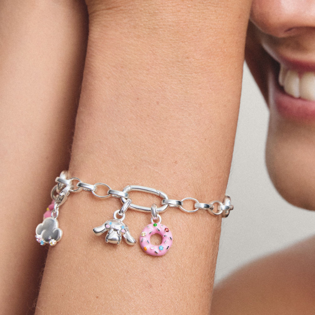 Thomas Sabo Silver-Plated Donut Charm with Colourful Stones CCC1367M