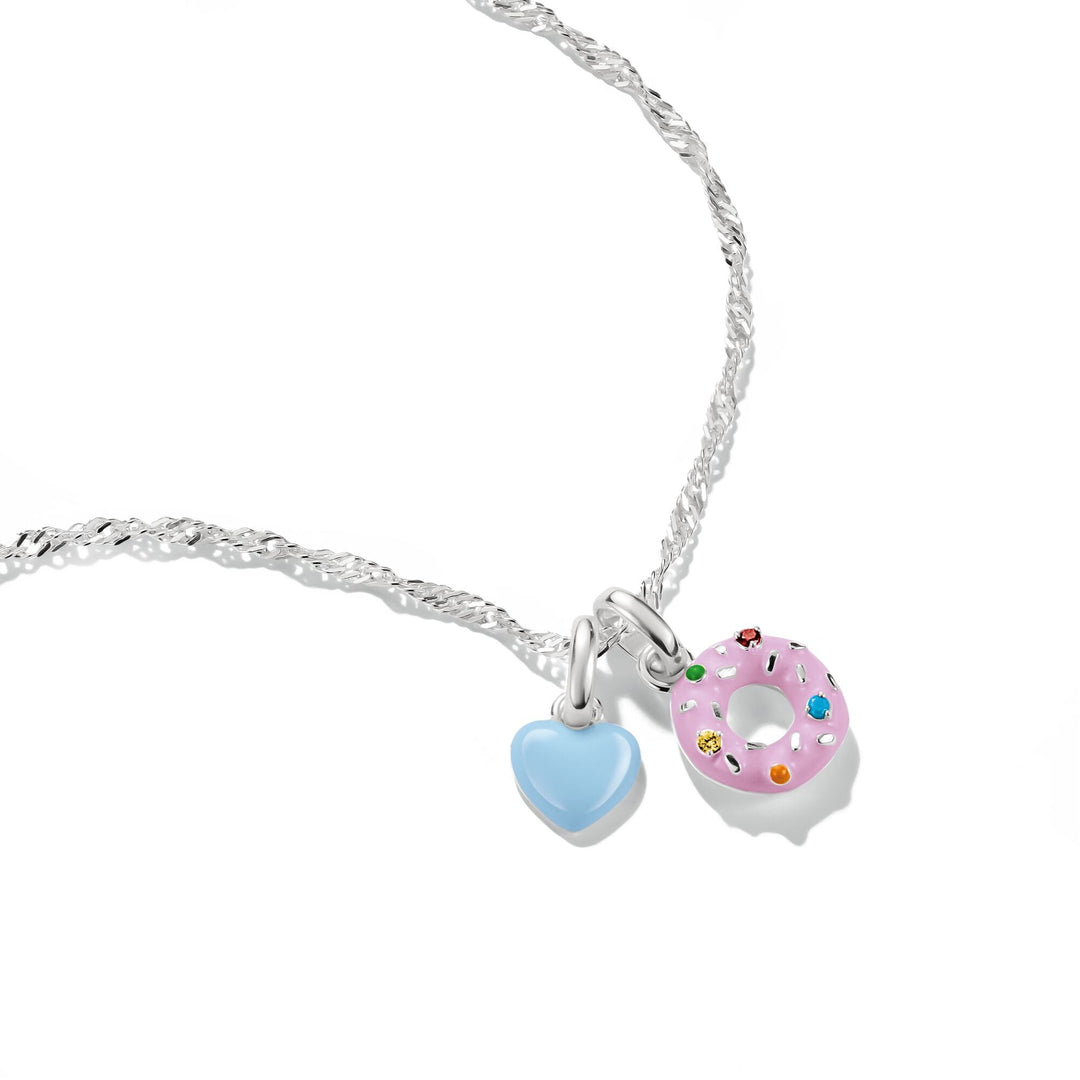 Thomas Sabo Silver-Plated Light Blue Enamel Heart Charm CCC1368MBLU
