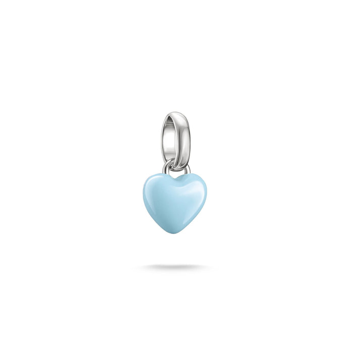 Thomas Sabo Silver-Plated Light Blue Enamel Heart Charm CCC1368MBLU