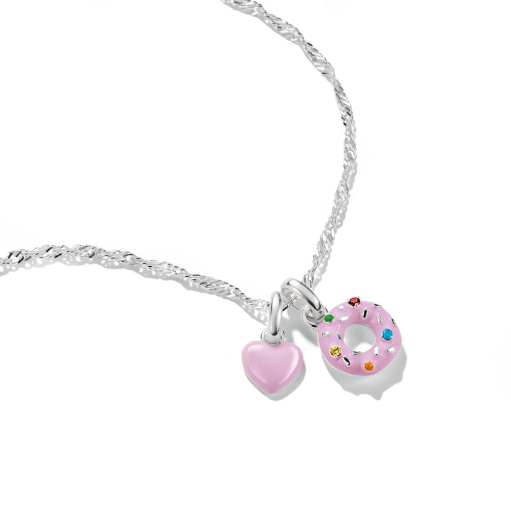 Thomas Sabo Silver-Plated Pink Enamel Heart Charm CCC1368MPI