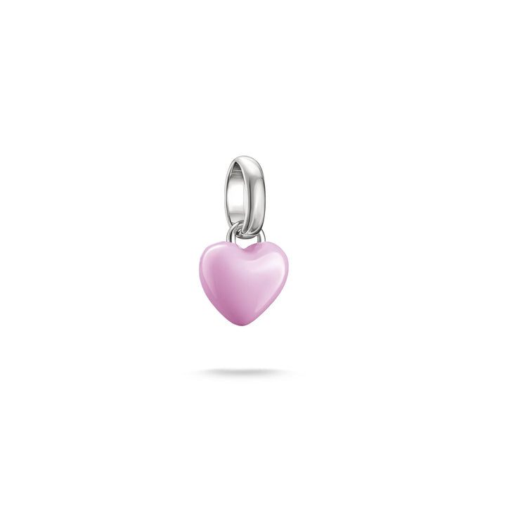Thomas Sabo Silver-Plated Pink Enamel Heart Charm CCC1368MPI