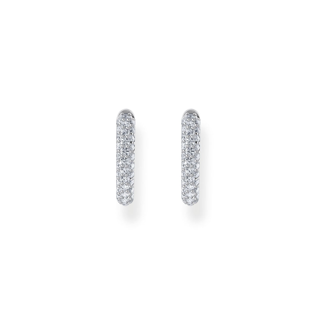 THOMAS SABO Hoop earrings with white zirconia pave TCR730