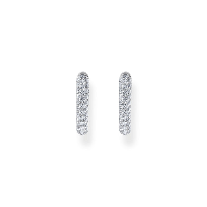 THOMAS SABO Hoop earrings with white zirconia pave TCR730