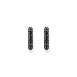 THOMAS SABO Hoop earrings with black zirconia pave TCR730BCZ