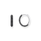 THOMAS SABO Hoop earrings with black zirconia pave TCR730BCZ