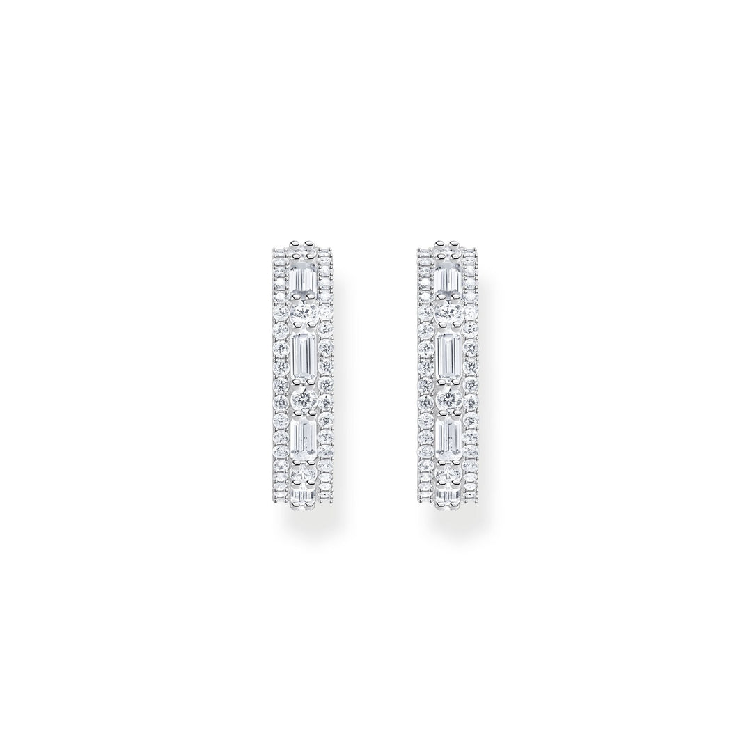 THOMAS SABO Hoop earrings with white stones TCR733CZ