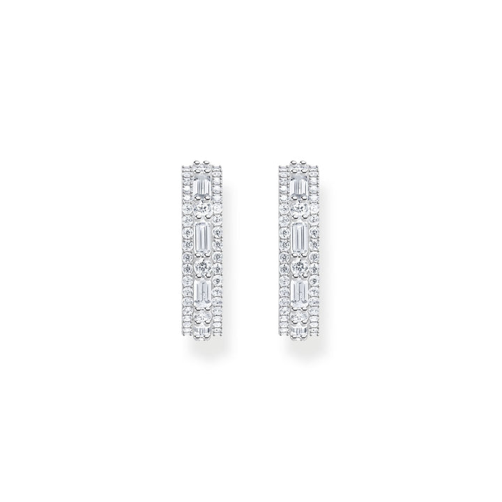 THOMAS SABO Hoop earrings with white stones TCR733CZ