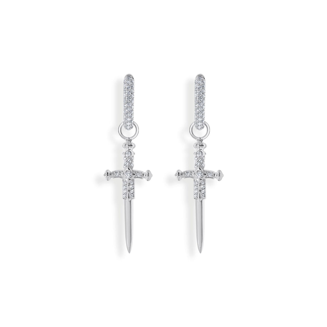 THOMAS SABO Single hoop earring with sword & white stones TCR736