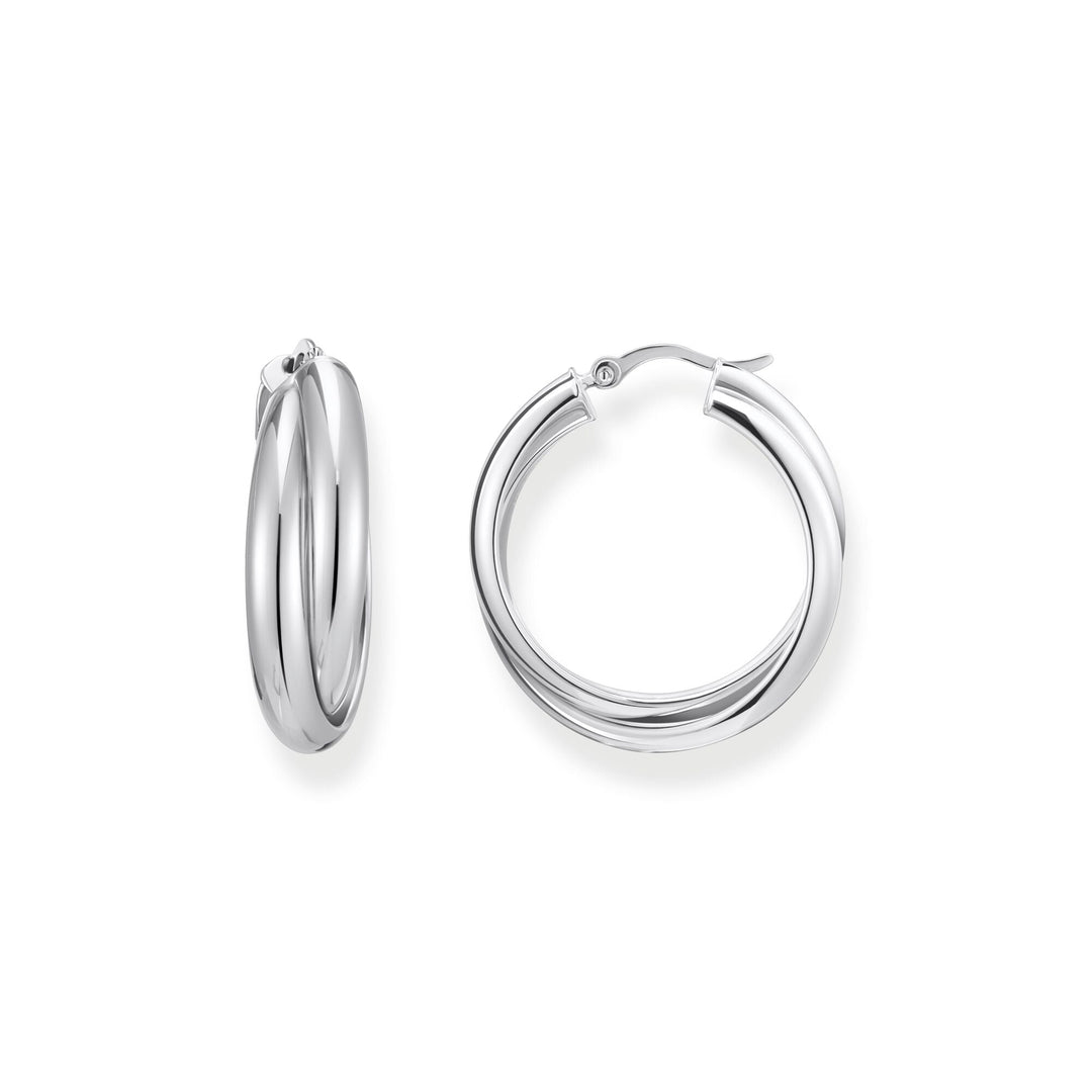 THOMAS SABO HOOP EARRINGS Intertwined Design Silver TCR738