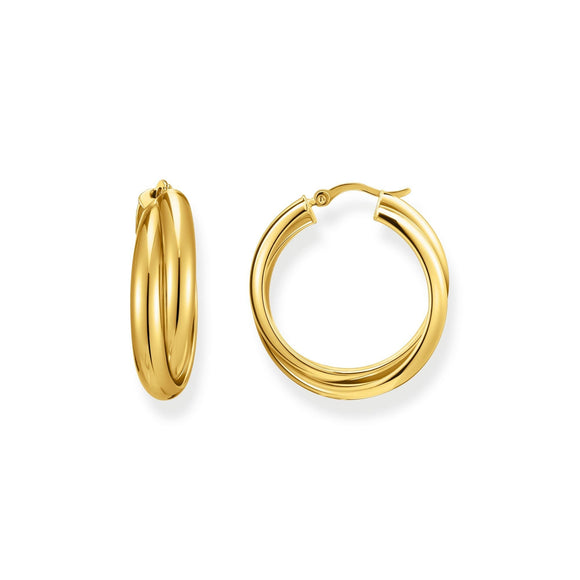 THOMAS SABO Hoop earrings intertwined design gold TCR738Y