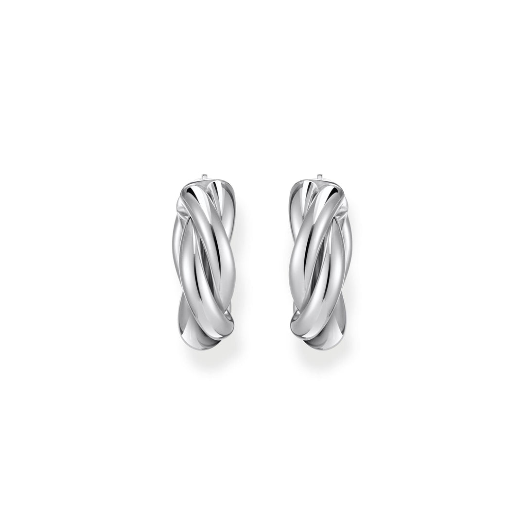 THOMAS SABO Hoop earrings in intertwined design silver TCR742