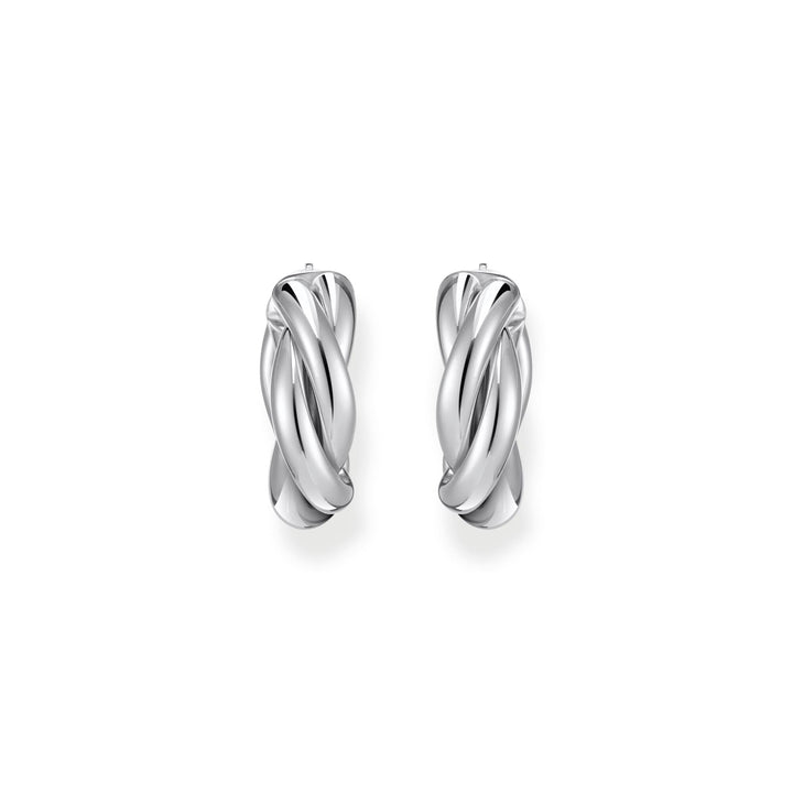 THOMAS SABO Hoop earrings in intertwined design silver TCR742