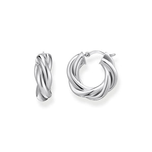 THOMAS SABO Hoop earrings in intertwined design silver TCR742