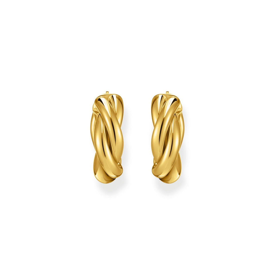 THOMAS SABO Hoop earrings in intertwined design gold TCR742Y