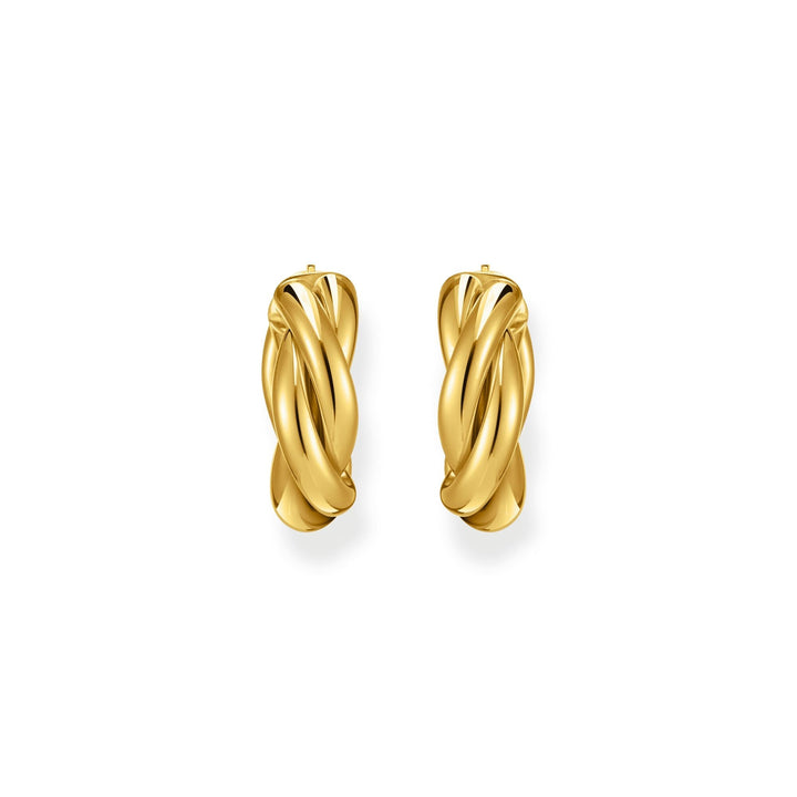 THOMAS SABO Hoop earrings in intertwined design gold TCR742Y