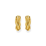 THOMAS SABO Hoop earrings in intertwined design gold TCR742Y